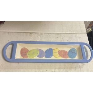 Blossoms & Blooms ~ Easter Egg Design Cracker Tray with Handles ~